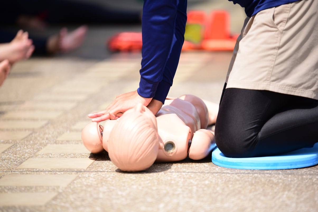 Person Doing First Aid Response Training